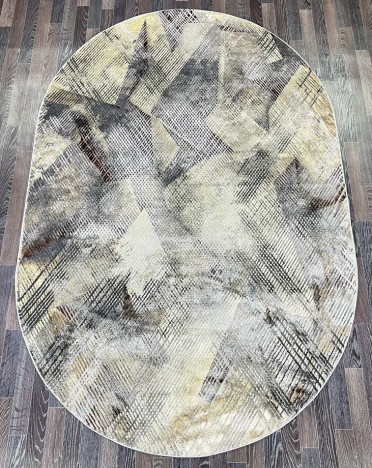 Ковер турецкий овальный AA622A Lisa (Полиэстер, серый)