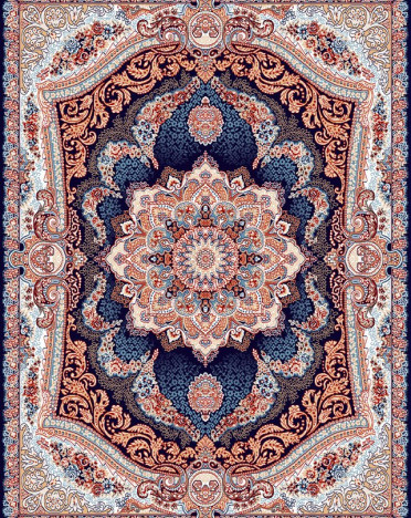 Ковер российский 29273-22833 Семеркант (PP Heatset Высокоплотный, бежевый, синий)