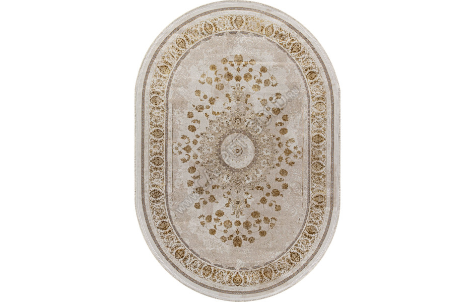Ковер A123B - CREAM / GOLD FDY - Овал - коллекция ZARINA